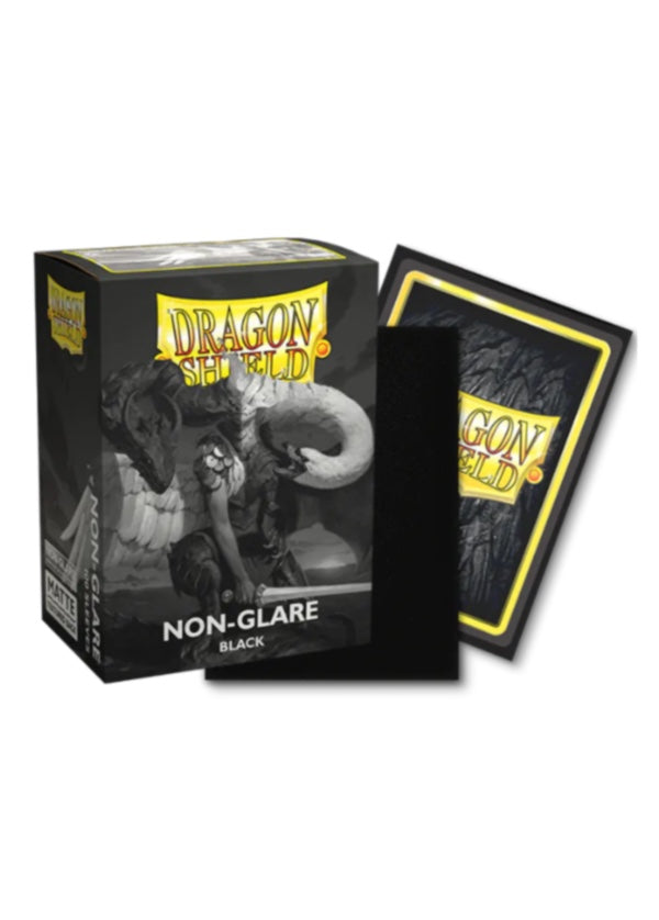 龍盾卡套 | Dragon Shield Card Sleeves | 100 Standard Size | Black Matte Non Glare