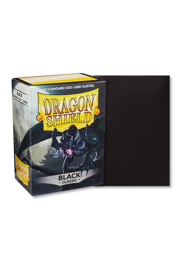 龍盾卡套 | Dragon Shield Card Sleeves | 100 Standard Size | Black Classic