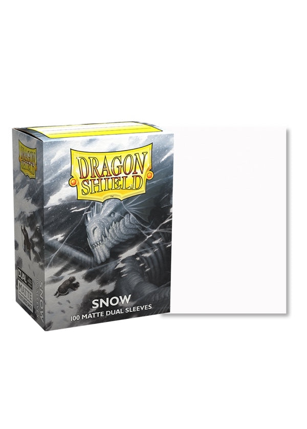 龍盾卡套 | Dragon Shield Card Sleeves | 100 Standard Size | Snow