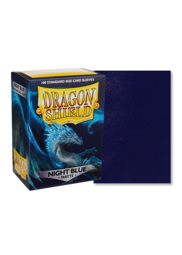 龍盾卡套 | Dragon Shield Card Sleeves | 100 Standard Size | Matte Night Blue