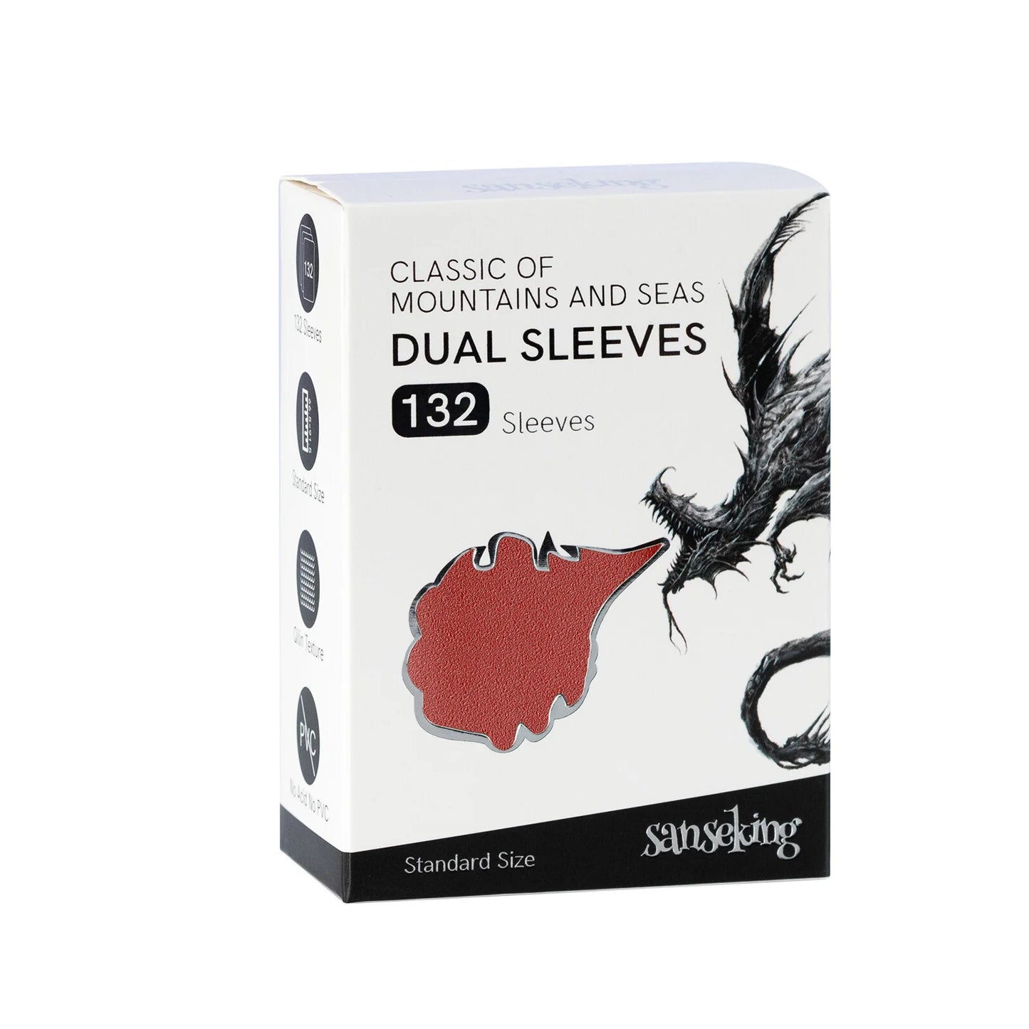 SANSEKING | Standard Size Dual Sleeves (132pcs) - RED