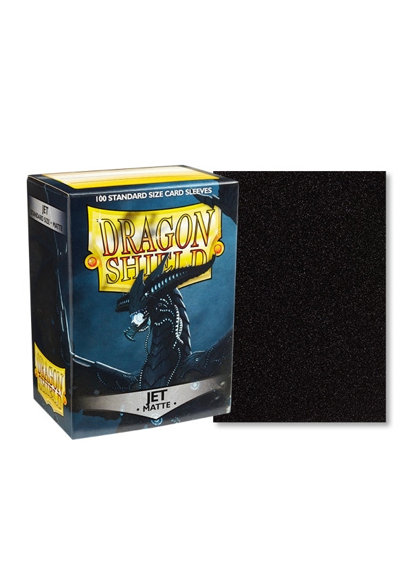 ￼龍盾卡套 ｜ Dragon Shield Card Sleeves | 100 Standard Size | Jet Black Matte