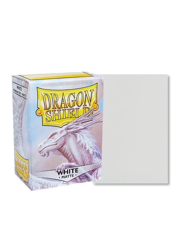 龍盾卡套 ｜ Dragon Shield Card Sleeves | 100 Standard Size | White Matte