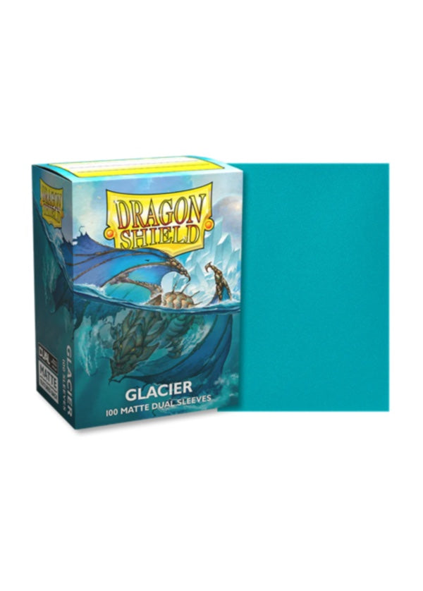 龍盾卡套 ｜ Dragon Shield Card Sleeves | 100 Standard Size | Matte Dual Glacier