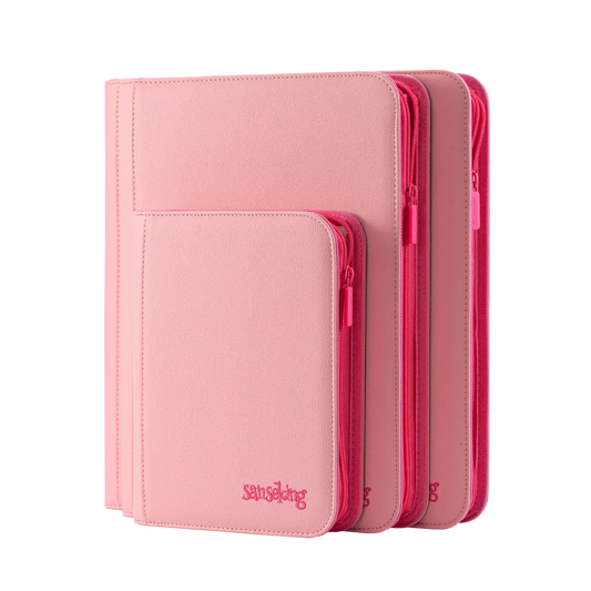 SANSEKING | Pink 4/9/12 Pocket Binder