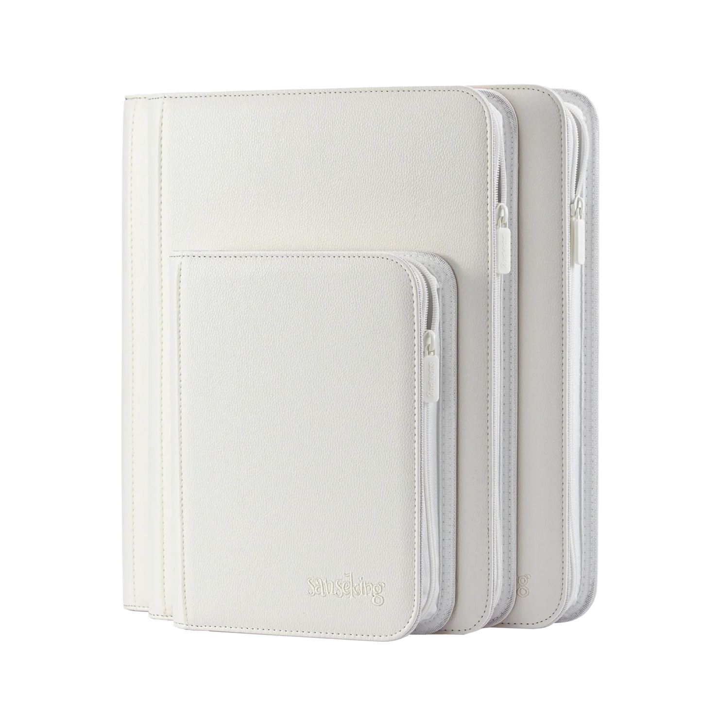 SANSEKING | White 4/9/12 Pocket Binder