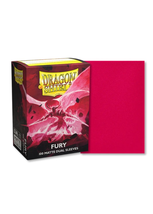 龍盾卡套 ｜ Dragon Shield Card Sleeves | 100 Standard Size | Matte Dual Fury