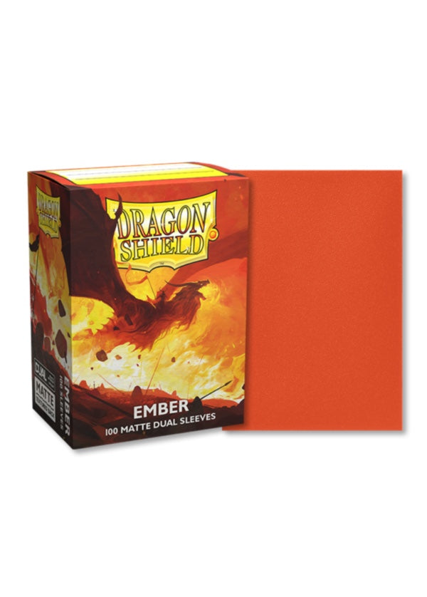 龍盾卡套 ｜ Dragon Shield Card Sleeves | 100 Standard Size | Matte Dual Ember