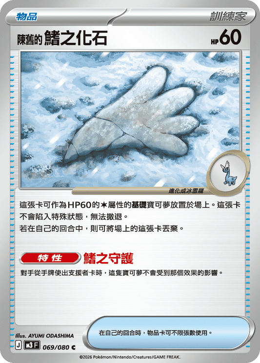 M3 | 069/080 | 陳舊的鰭之化石 C